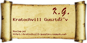 Kratochvill Gusztáv névjegykártya